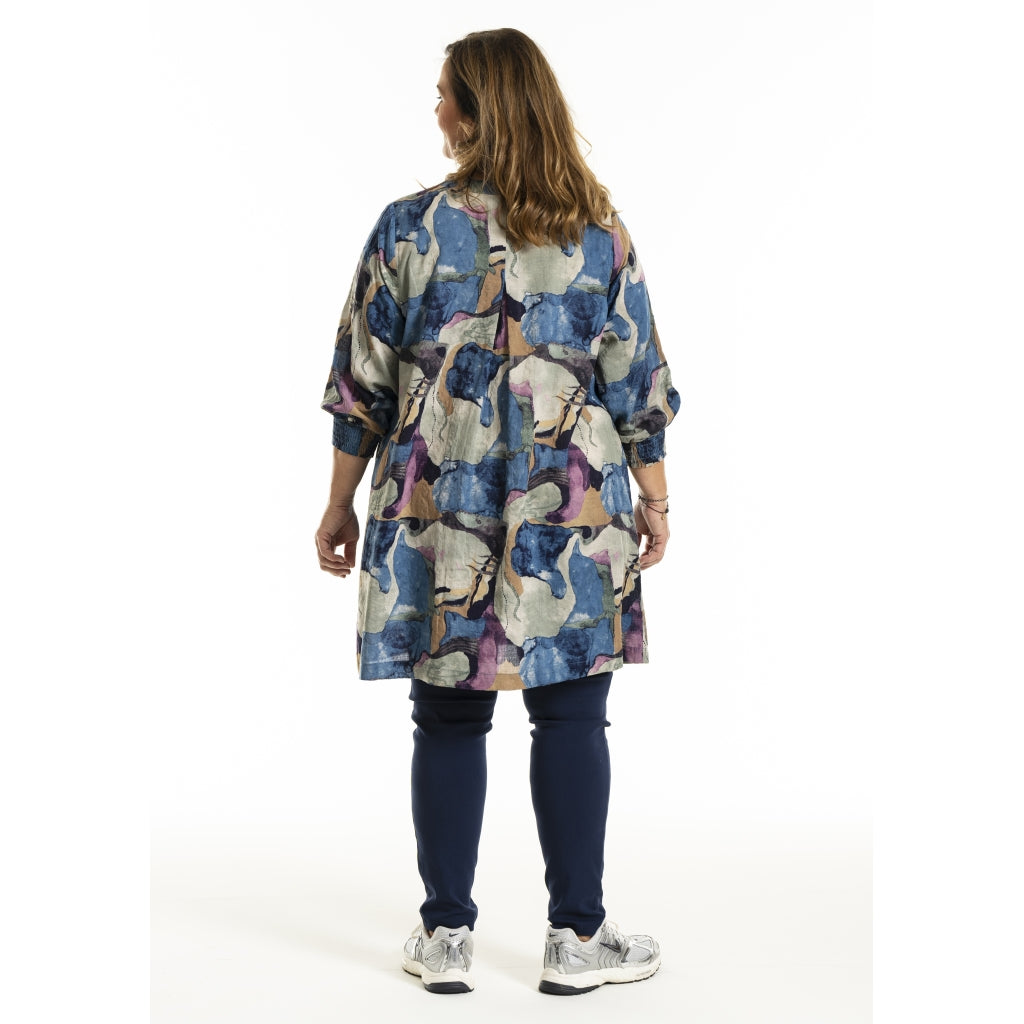 Gozzip Woman GMeta Tunic Tunic Blue print