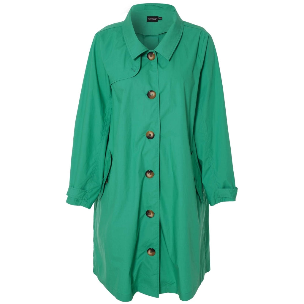 Gozzip Woman Beatrice Trenchcoat - FLERE FARVER Coat Absinthe Green