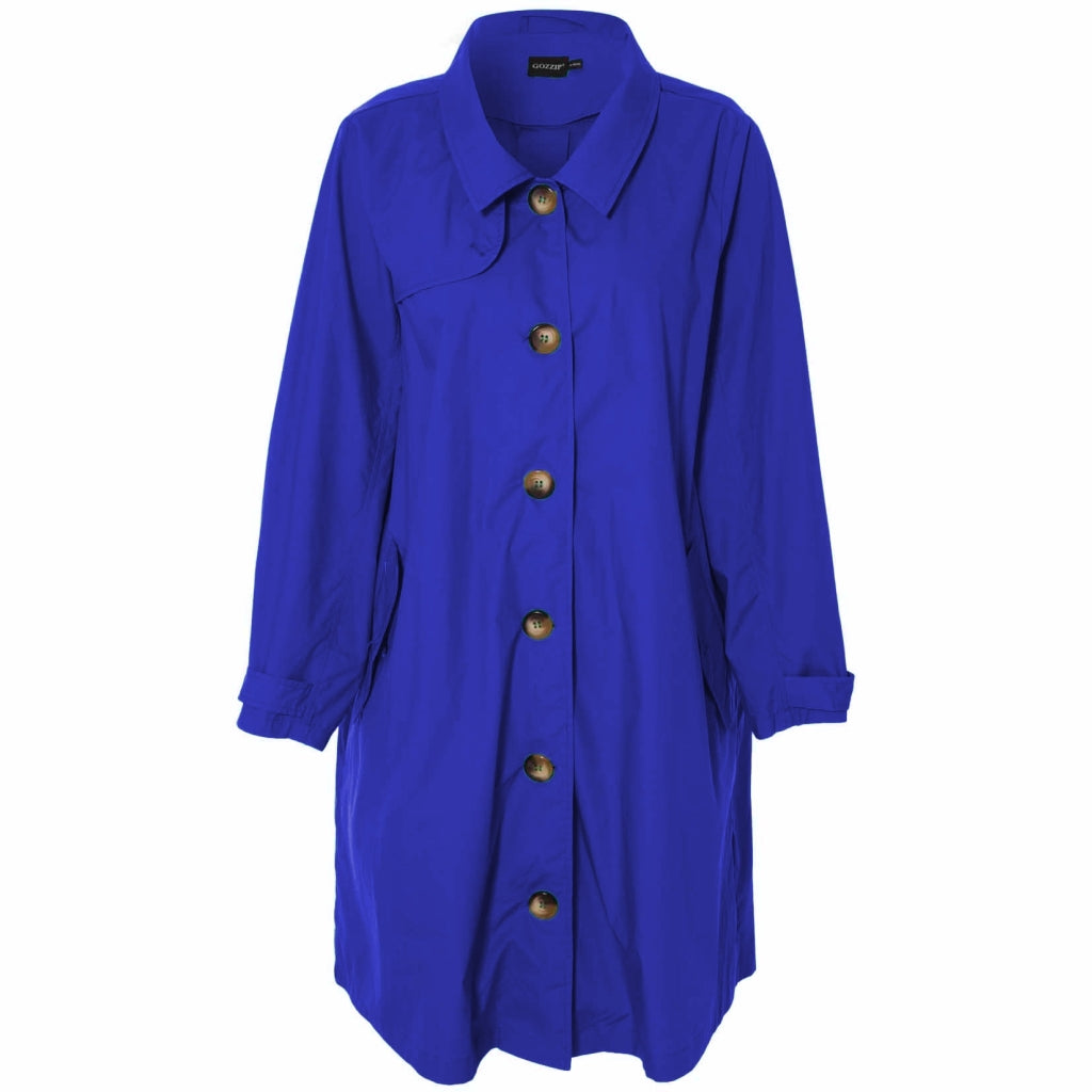 Gozzip Woman Beatrice Trenchcoat - FLERE FARVER Coat Blue
