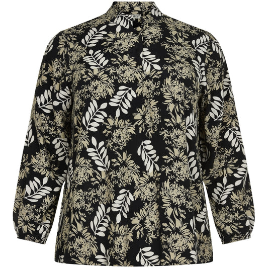 Gozzip Woman Blouse Blouse Black printed