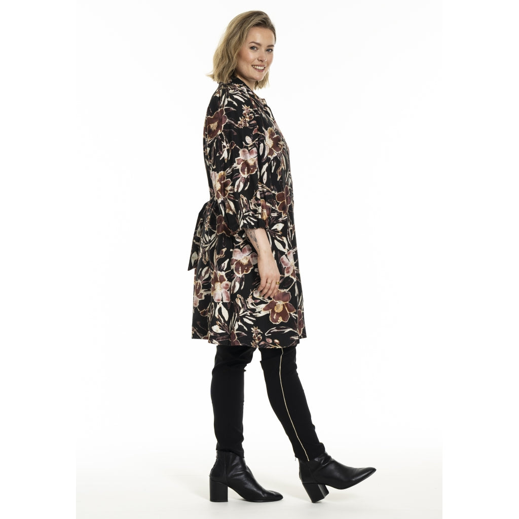 Gozzip Woman GAgnete Tunic Tunic Black Print