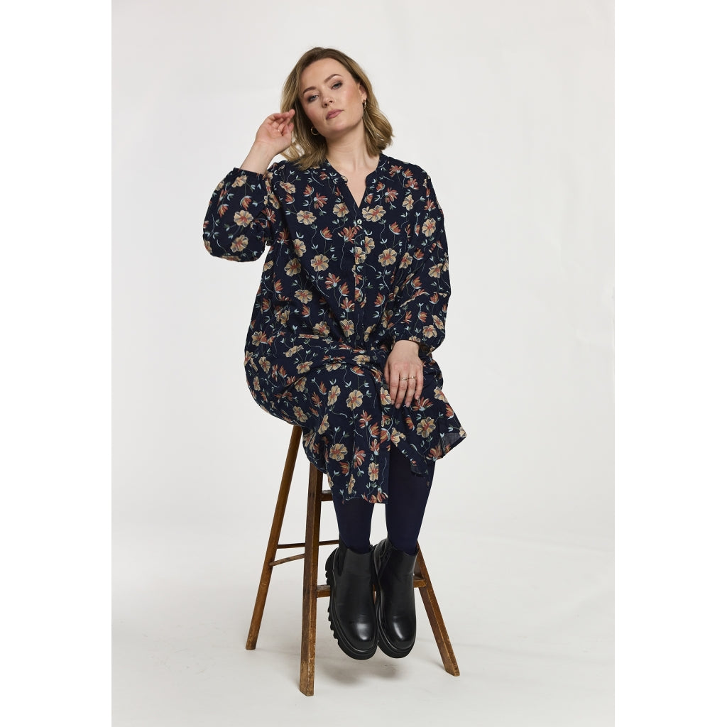 Gozzip Woman GAnja Dress Dress Navy Print