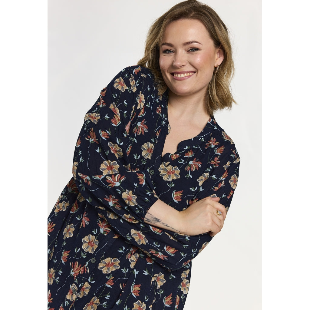 Gozzip Woman GAnja Dress Dress Navy Print