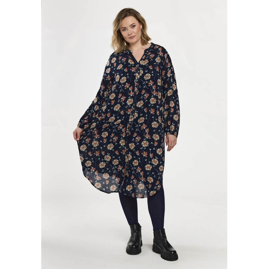 Gozzip Woman GAnja Dress Dress Navy Print