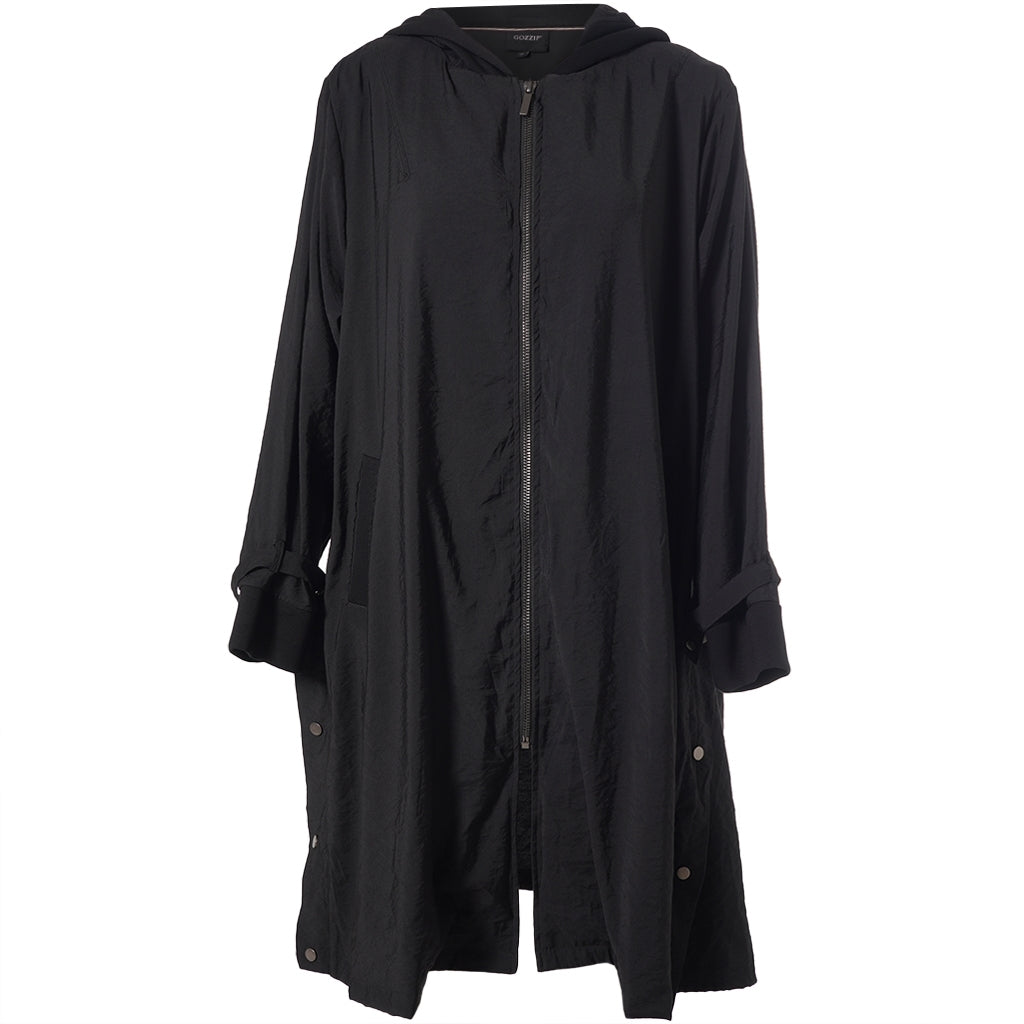 Gozzip Woman GAveny Jacket with hood Jacket Black