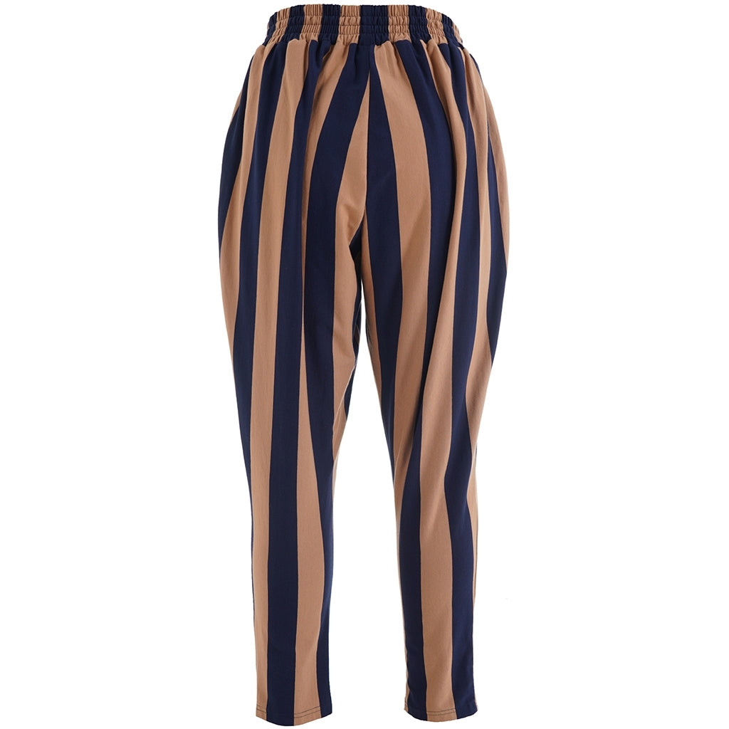 Gozzip Woman GBenita Pants Pants Navy/Sand stripe