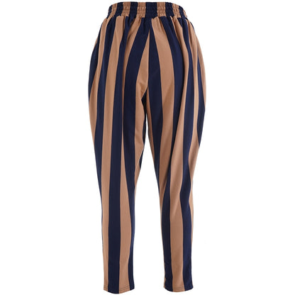 Gozzip Woman GBenita Pants Pants Navy/Sand stripe