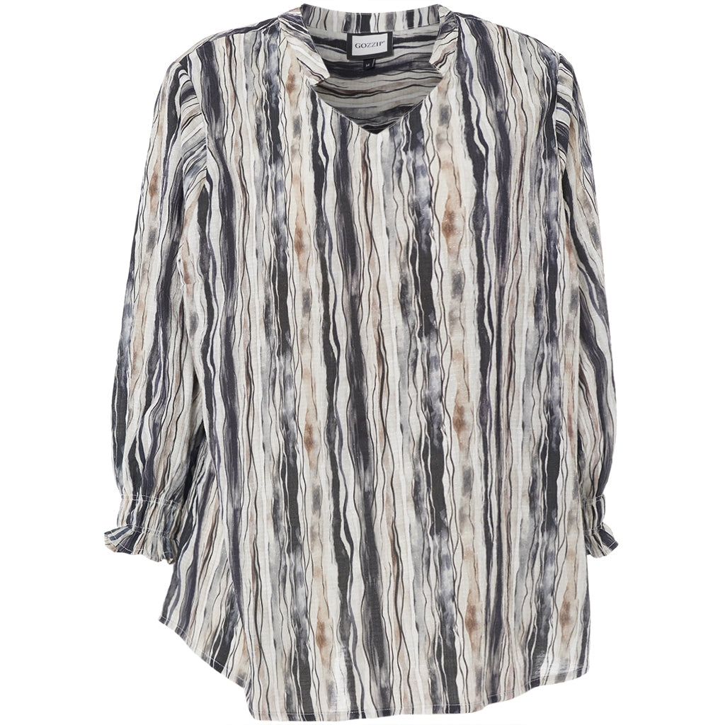 Gozzip Woman GBerit Blouse Blouse Navy stripe