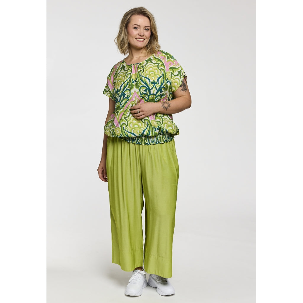 Gozzip Woman GElise Blouse Blouse Green pink mix