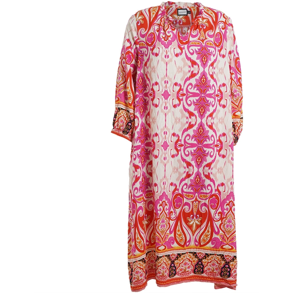 Gozzip Woman GEmine Dress Dress Pink Print