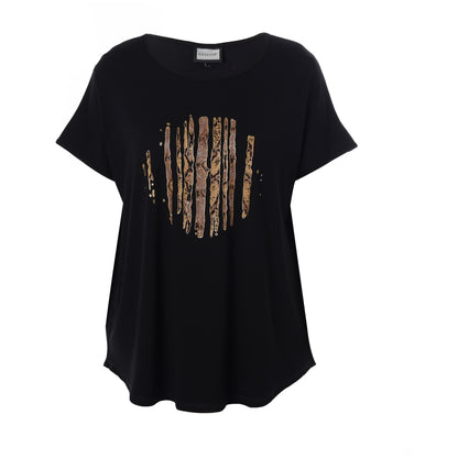 Gozzip Woman GGitte T-shirt with print T-Shirt Black