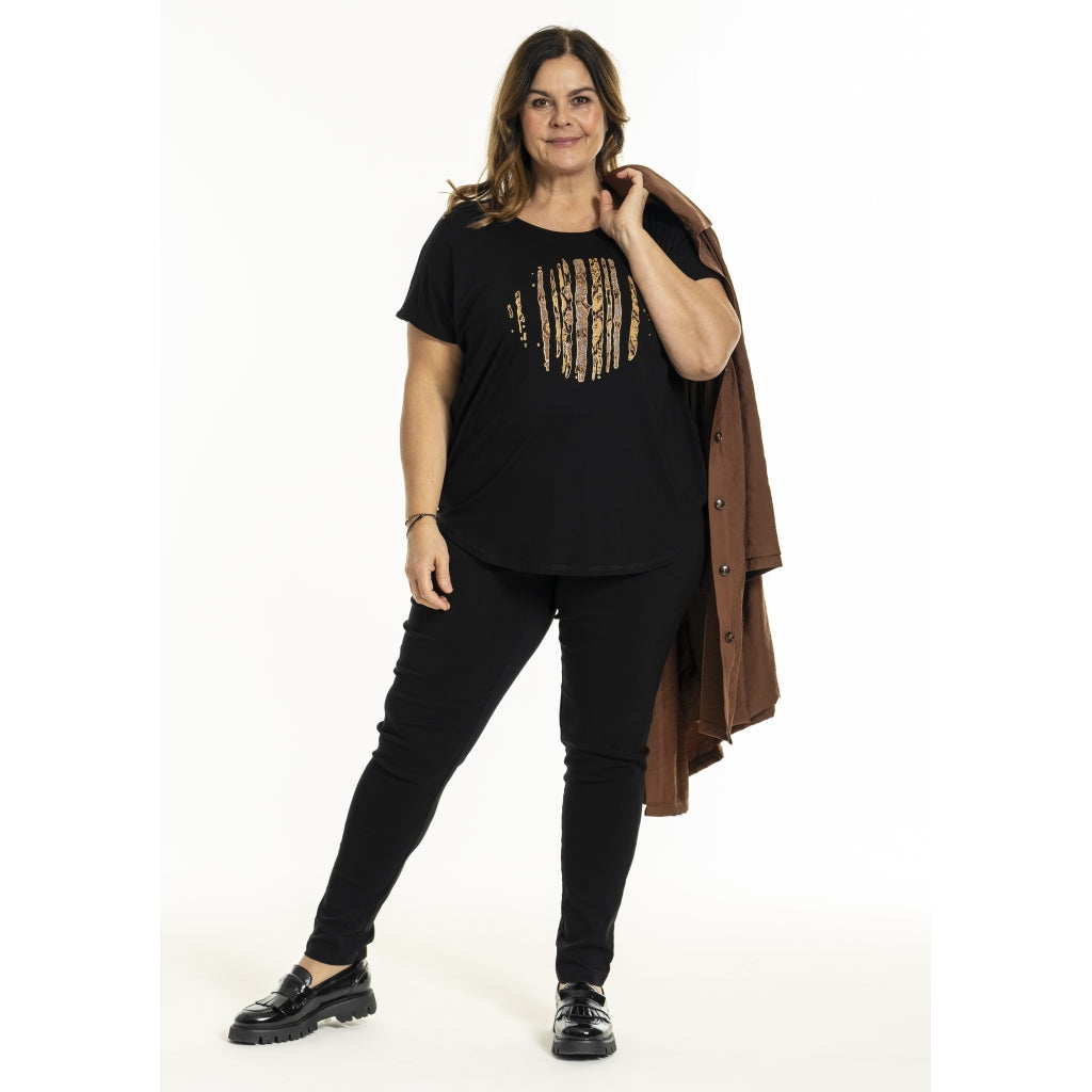 Gozzip Woman GGitte T-shirt with print T-Shirt Black