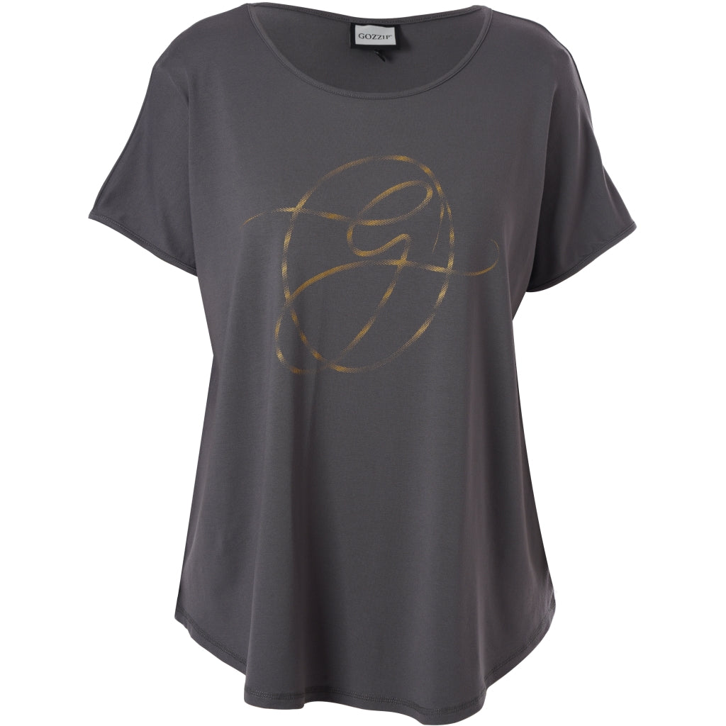 Gozzip Woman GGitte T-shirt with print T-Shirt Grey