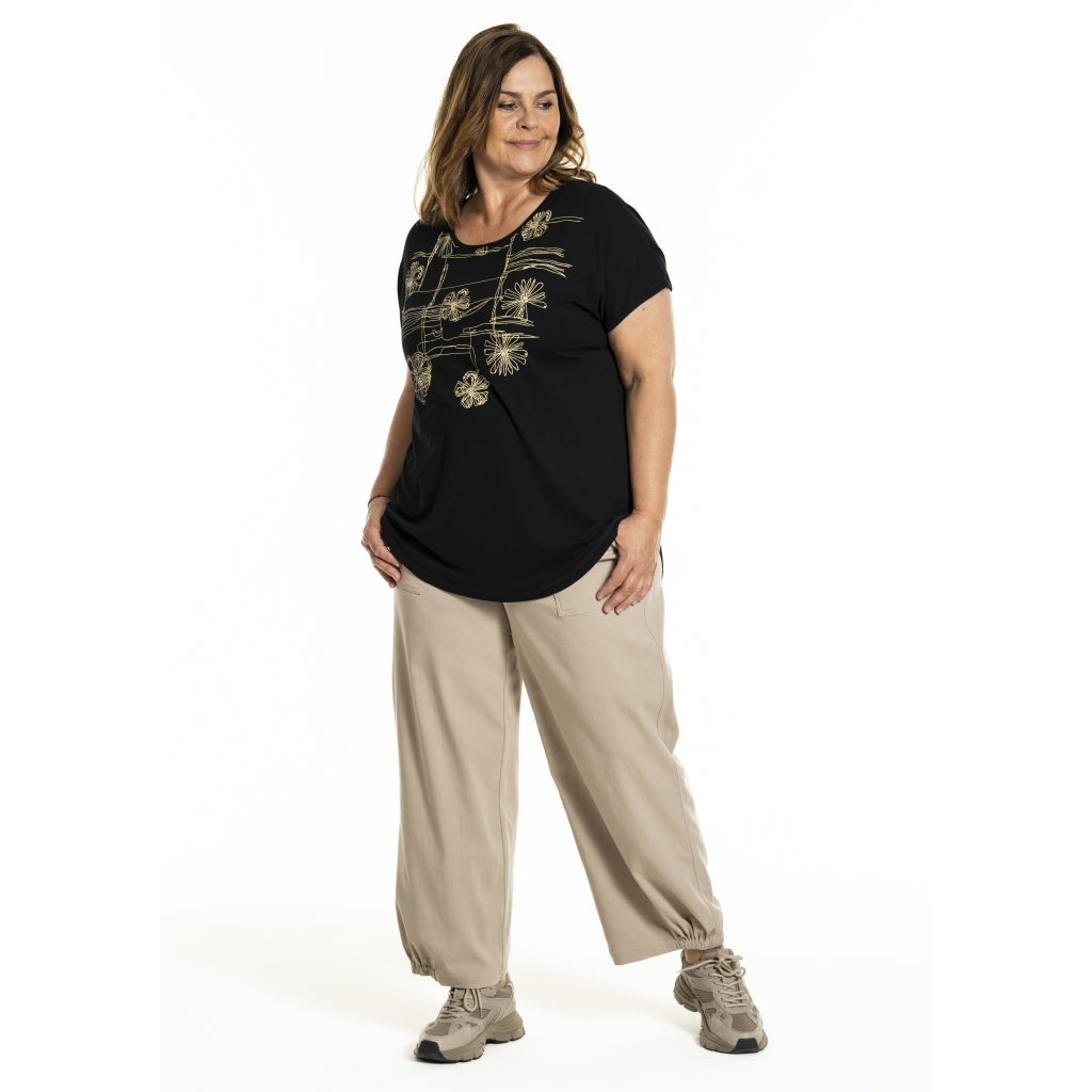 Gozzip Woman GGitte T-shirt with print T-Shirt Black