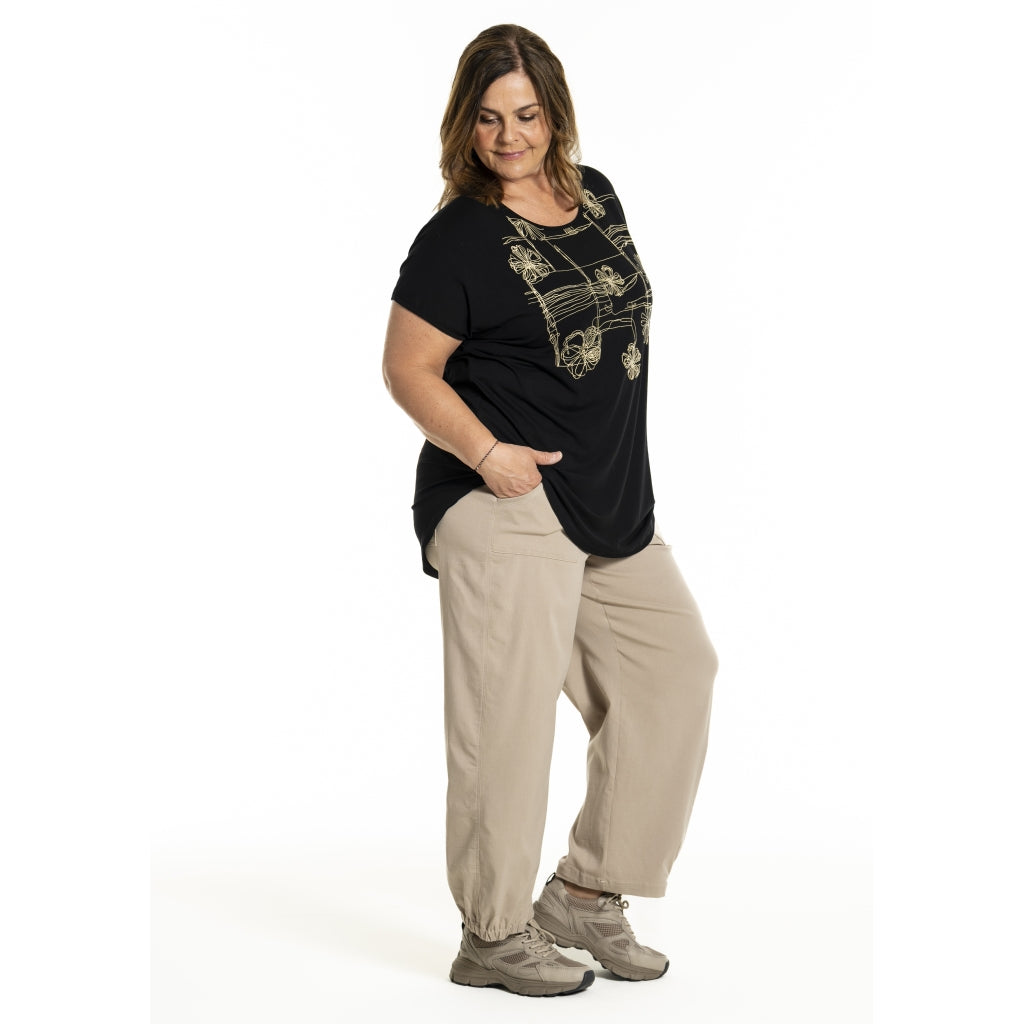 Gozzip Woman GGitte T-shirt with print T-Shirt Black