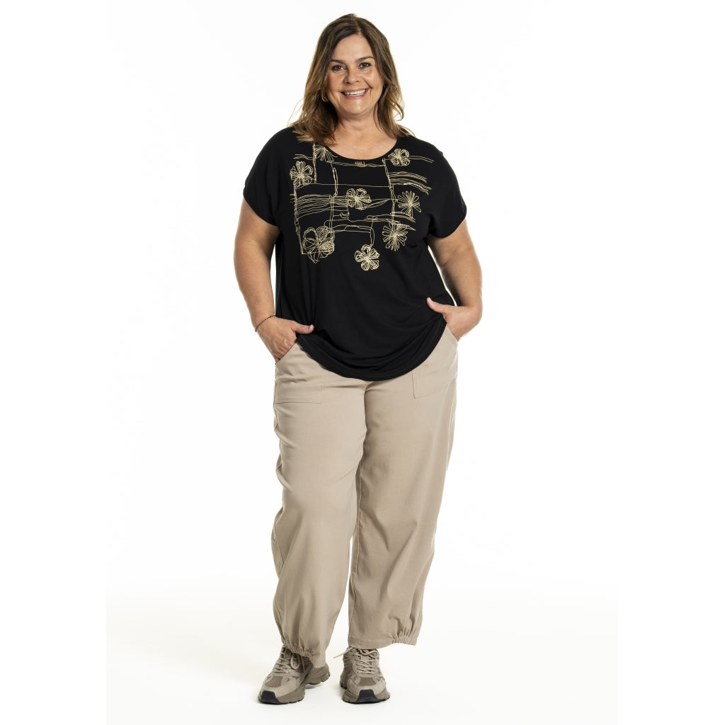 Gozzip Woman GGitte T-shirt with print T-Shirt Black