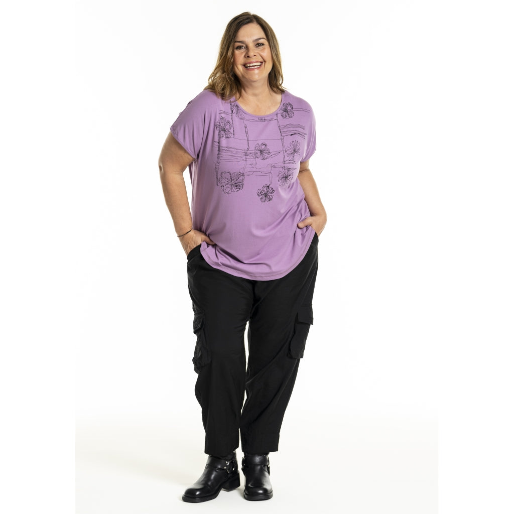 Gozzip Woman GGitte T-shirt with print T-Shirt Orchid