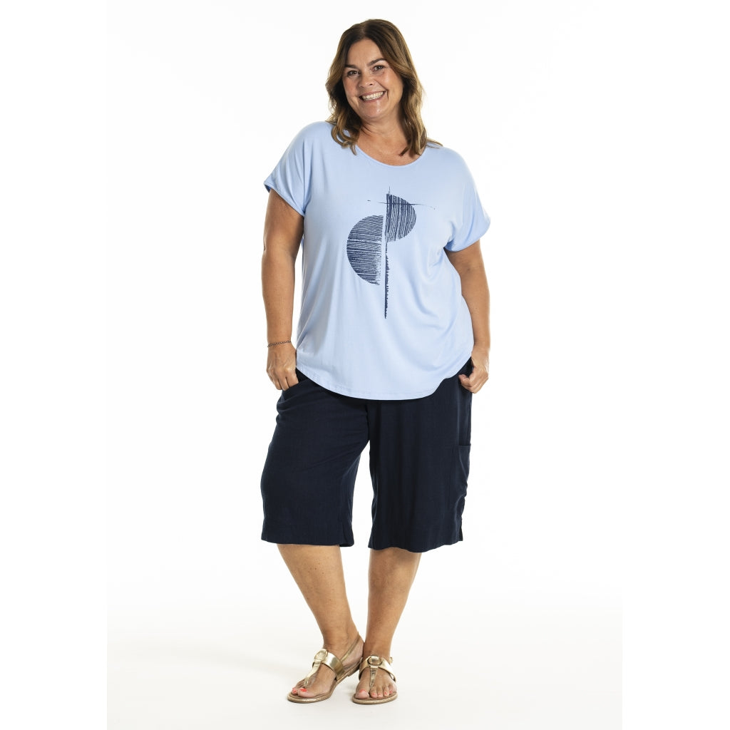 Gozzip Woman GGitte T-shirt with print T-Shirt Angel Blue