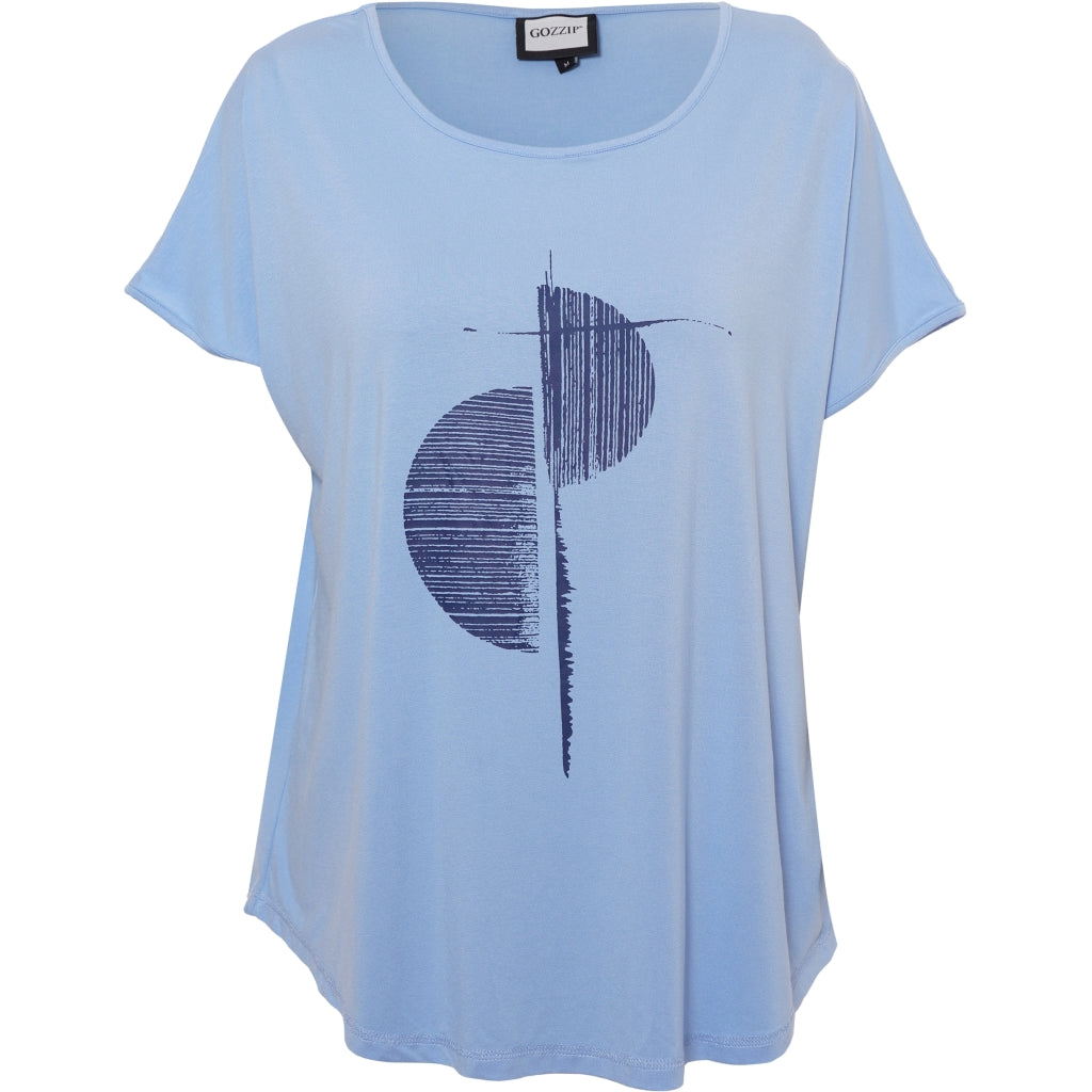 Gozzip Woman GGitte T-shirt with print T-Shirt Angel Blue