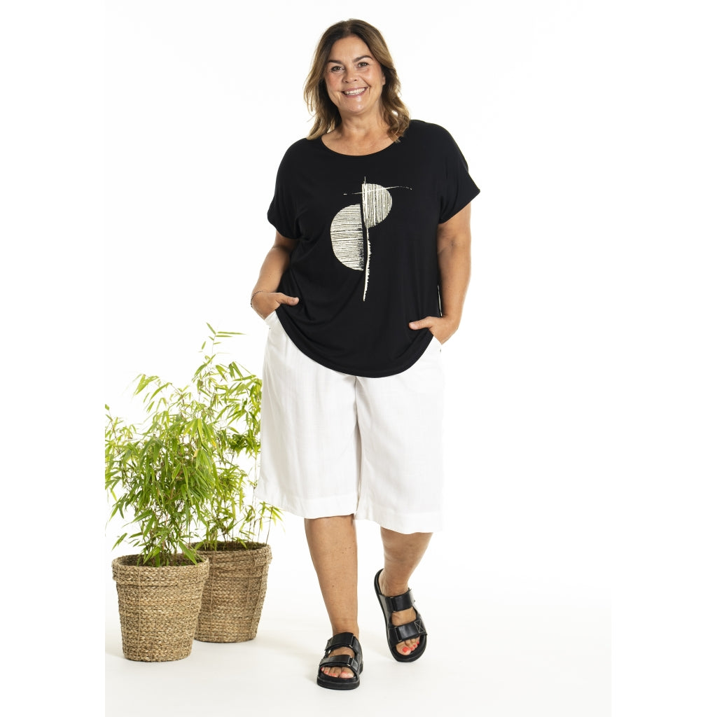 Gozzip Woman GGitte T-shirt with print T-Shirt Black
