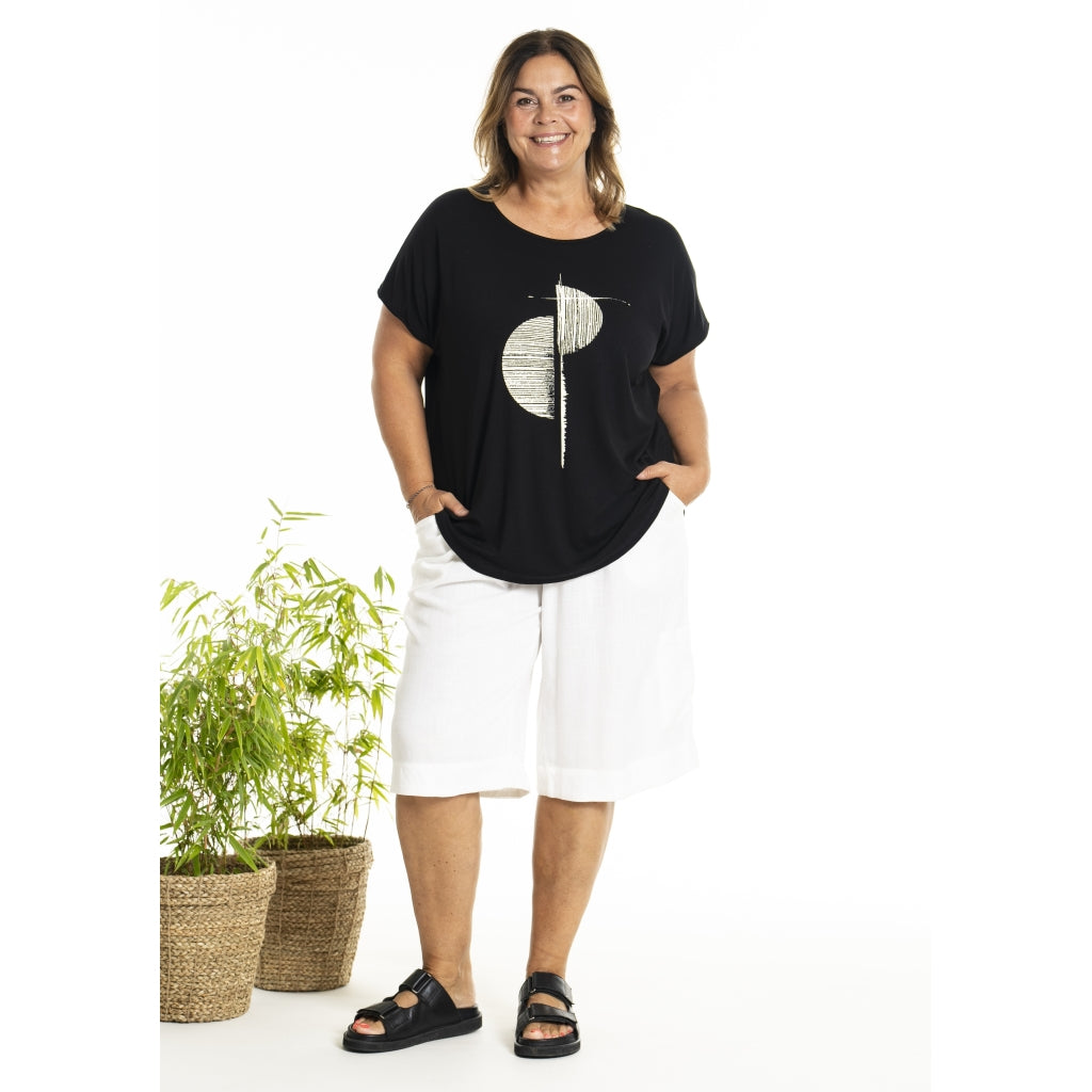 Gozzip Woman GGitte T-shirt with print T-Shirt Black