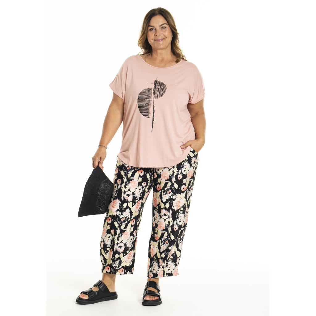 Gozzip Woman GGitte T-shirt with print T-Shirt Peach rose