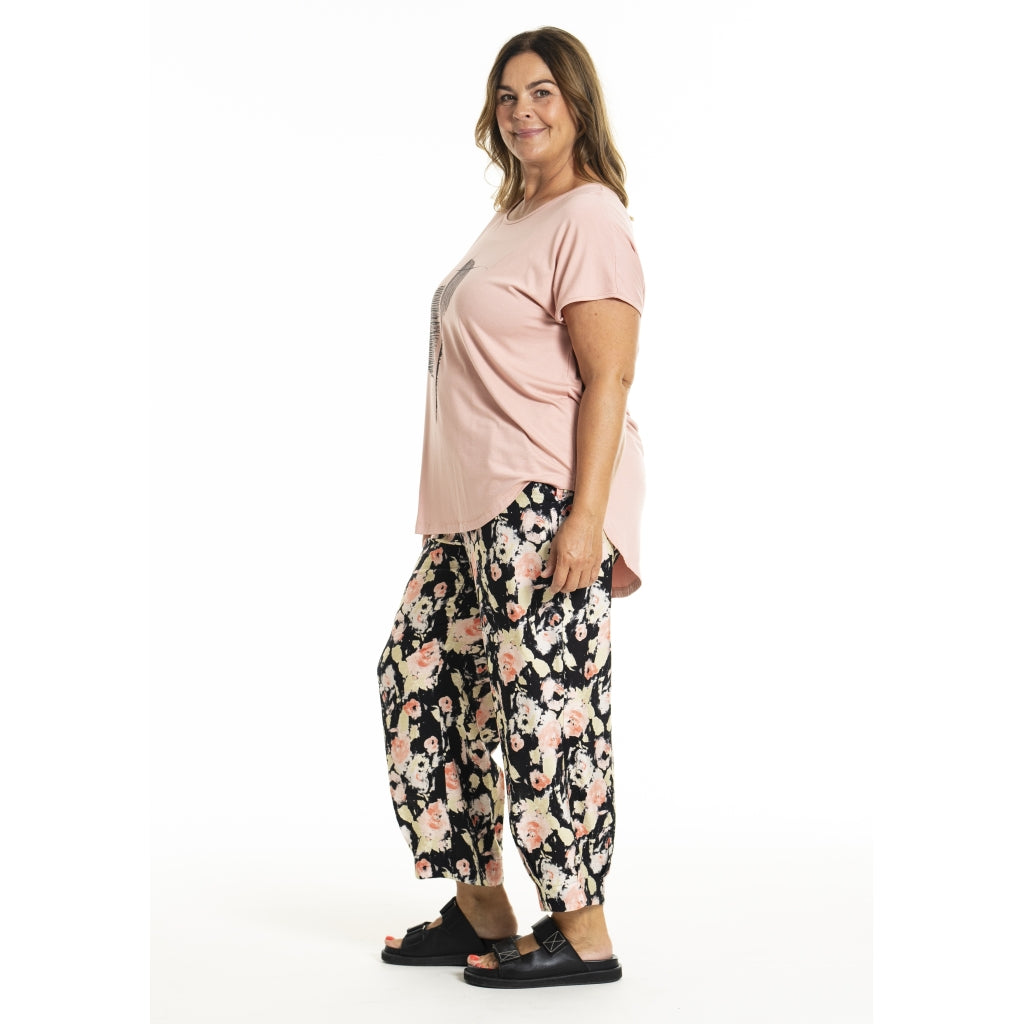 Gozzip Woman GGitte T-shirt with print T-Shirt Peach rose