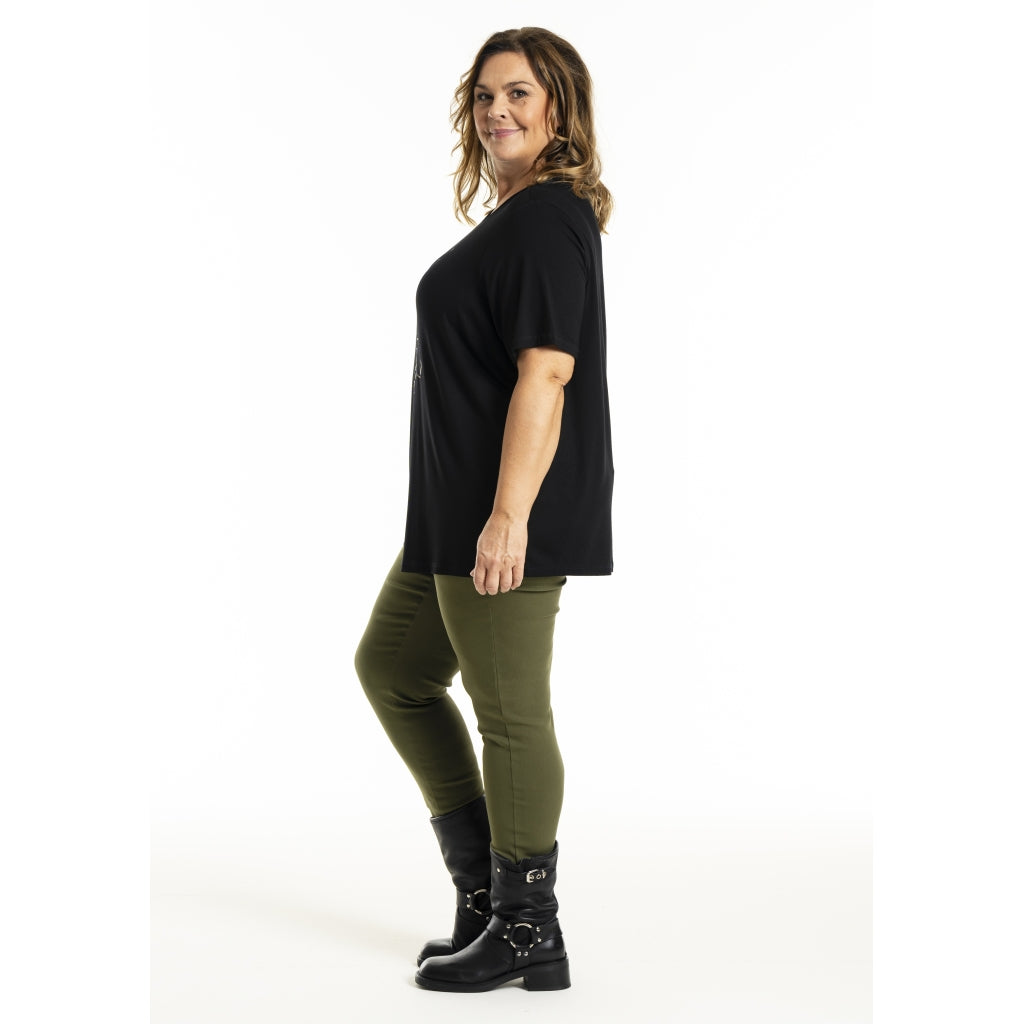 Gozzip Woman GGitte T-shirt with print T-Shirt Black