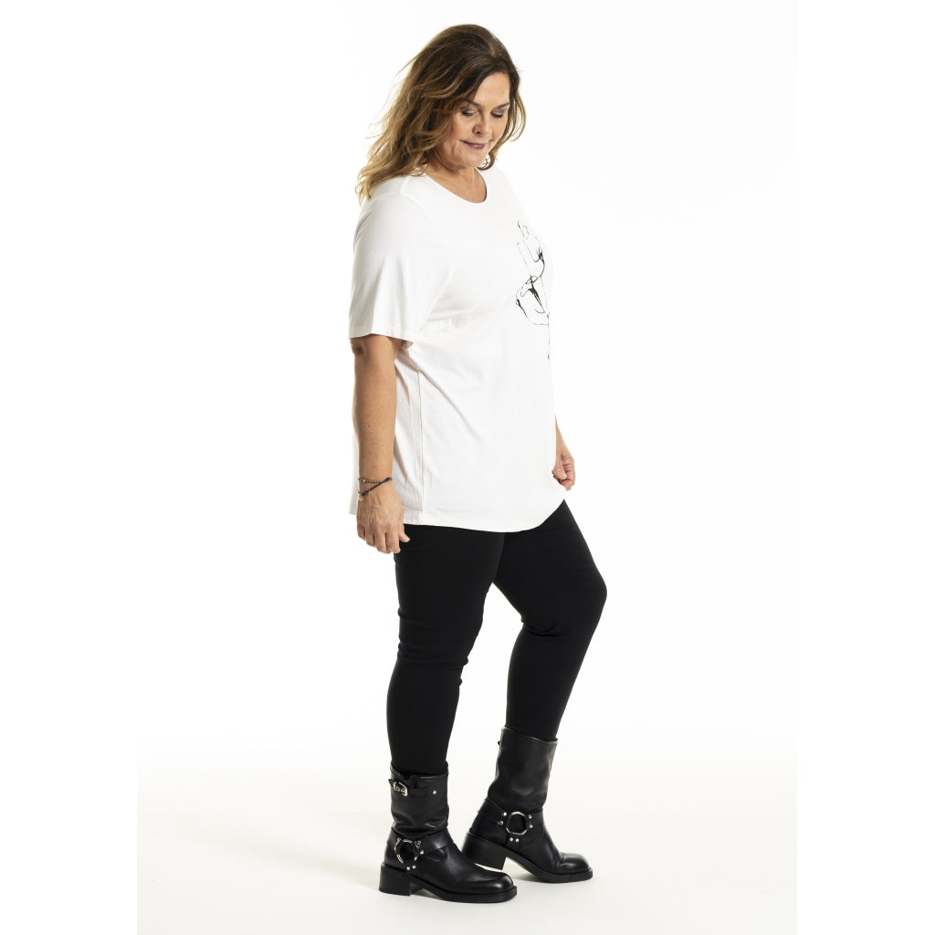 Gozzip Woman GGitte T-shirt with print T-Shirt White