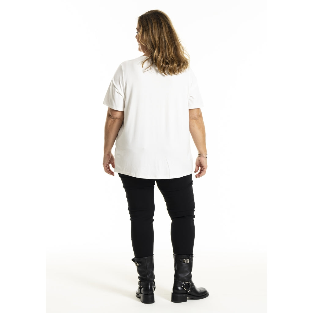 Gozzip Woman GGitte T-shirt with print T-Shirt White