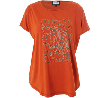 Gozzip Woman GGitte T-shirt with print T-Shirt Pumpkin