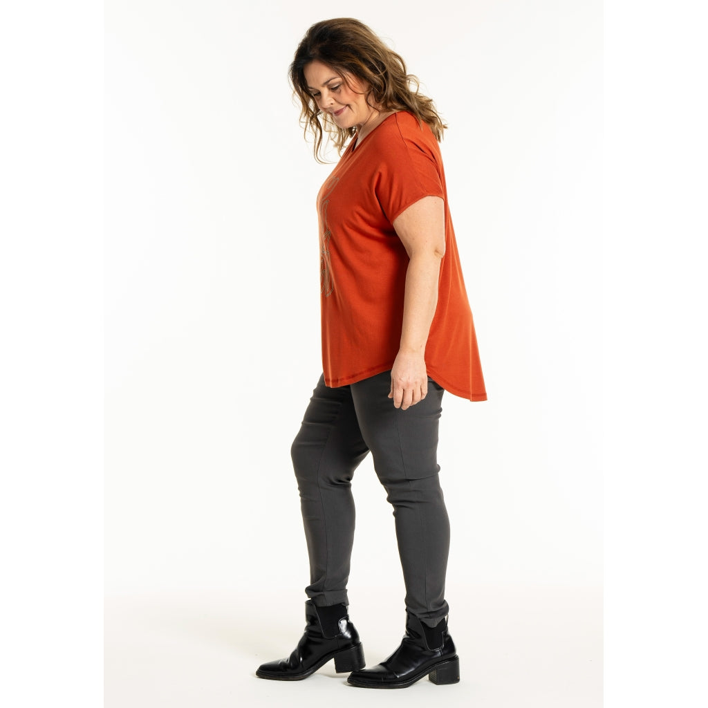 Gozzip Woman GGitte T-shirt with print T-Shirt Pumpkin