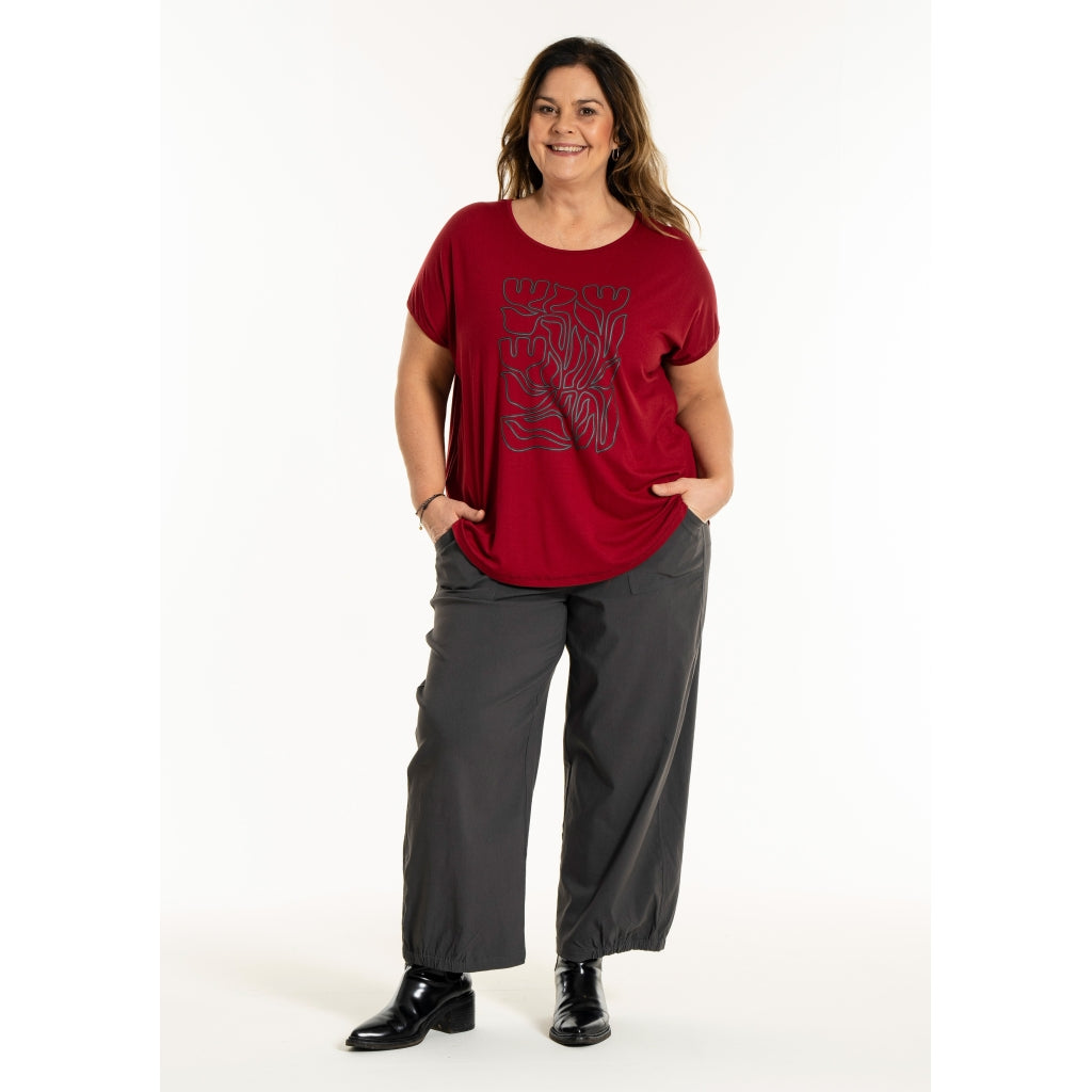 Gozzip Woman GGitte T-shirt with print T-Shirt Scarlet