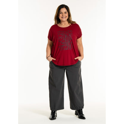 Gozzip Woman GGitte T-shirt with print T-Shirt Scarlet
