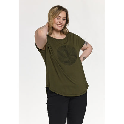Gozzip Woman GGitte T-shirt with print T-Shirt Olive