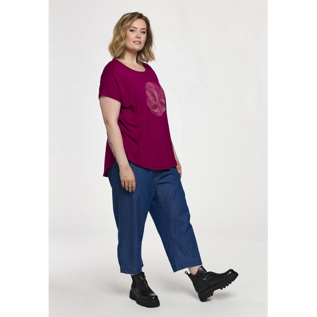 Gozzip Woman GGitte T-shirt with print T-Shirt Raspberry