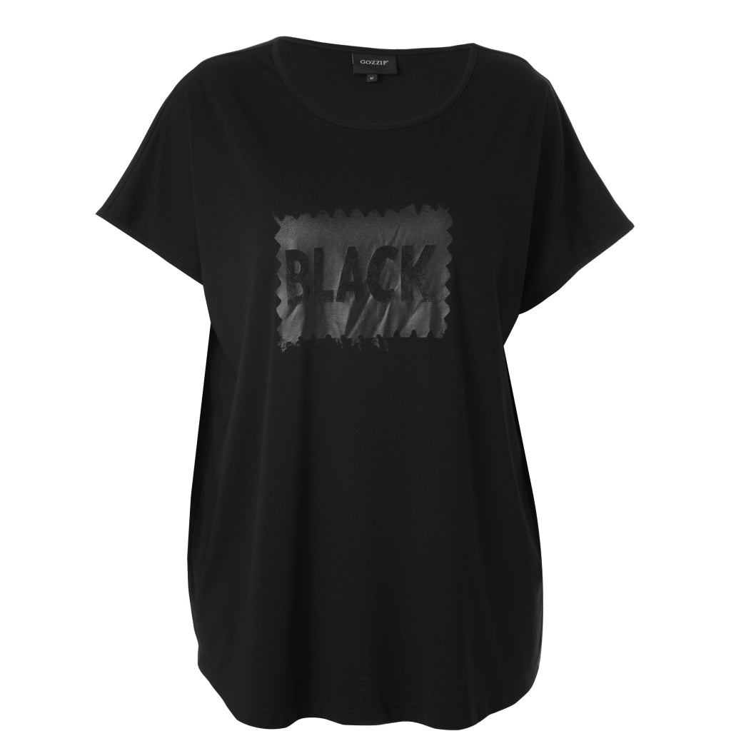 Gozzip Woman GHensia T-Shirt w print T-Shirt Black