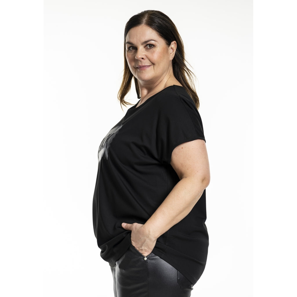 Gozzip Woman GHensia T-Shirt w print T-Shirt Black