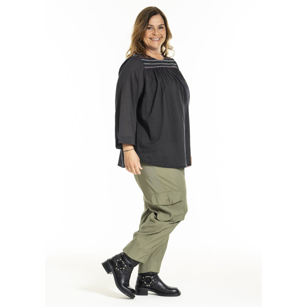 Gozzip Woman GIngfred Blouse Blouse Black