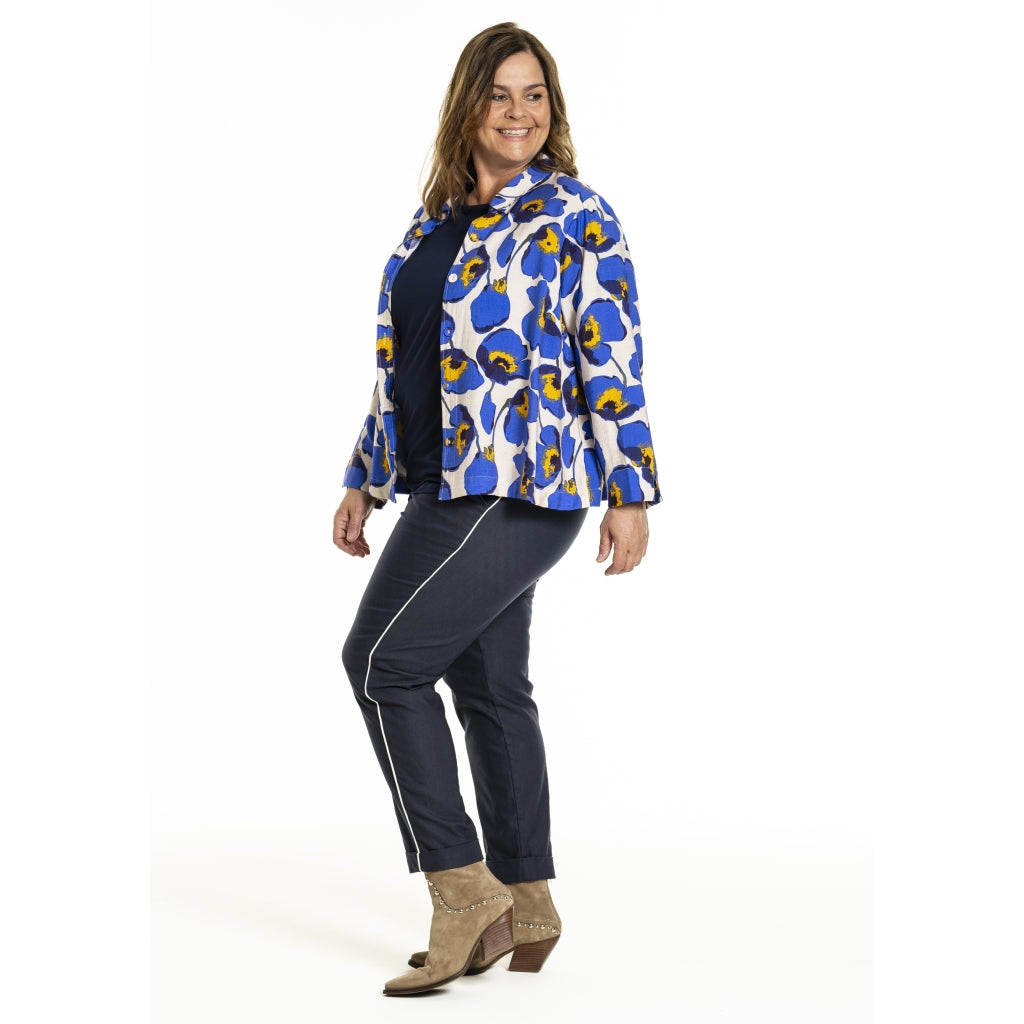 Gozzip Woman GInie Shirt jacket Shirt Jacket Blue print