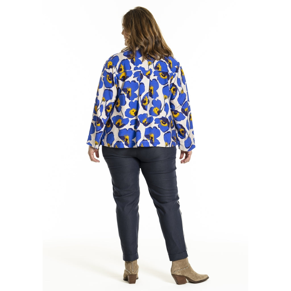 Gozzip Woman GInie Shirt jacket Shirt Jacket Blue print