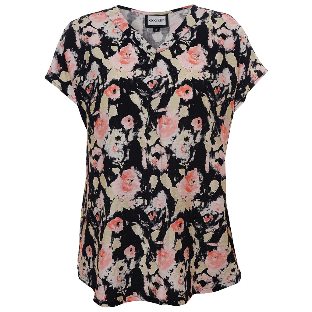 Gozzip Woman GJean Blouse Blouse Black printed