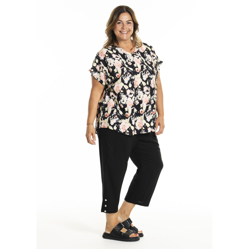 Gozzip Woman GJean Blouse Blouse Black printed