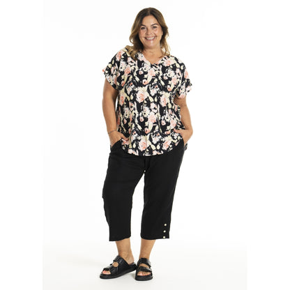 Gozzip Woman GJean Blouse Blouse Black printed