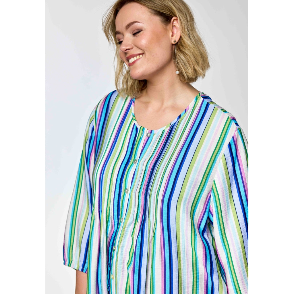 Gozzip Woman GJohanne Shirt Tunic Shirt Tunic Green Print
