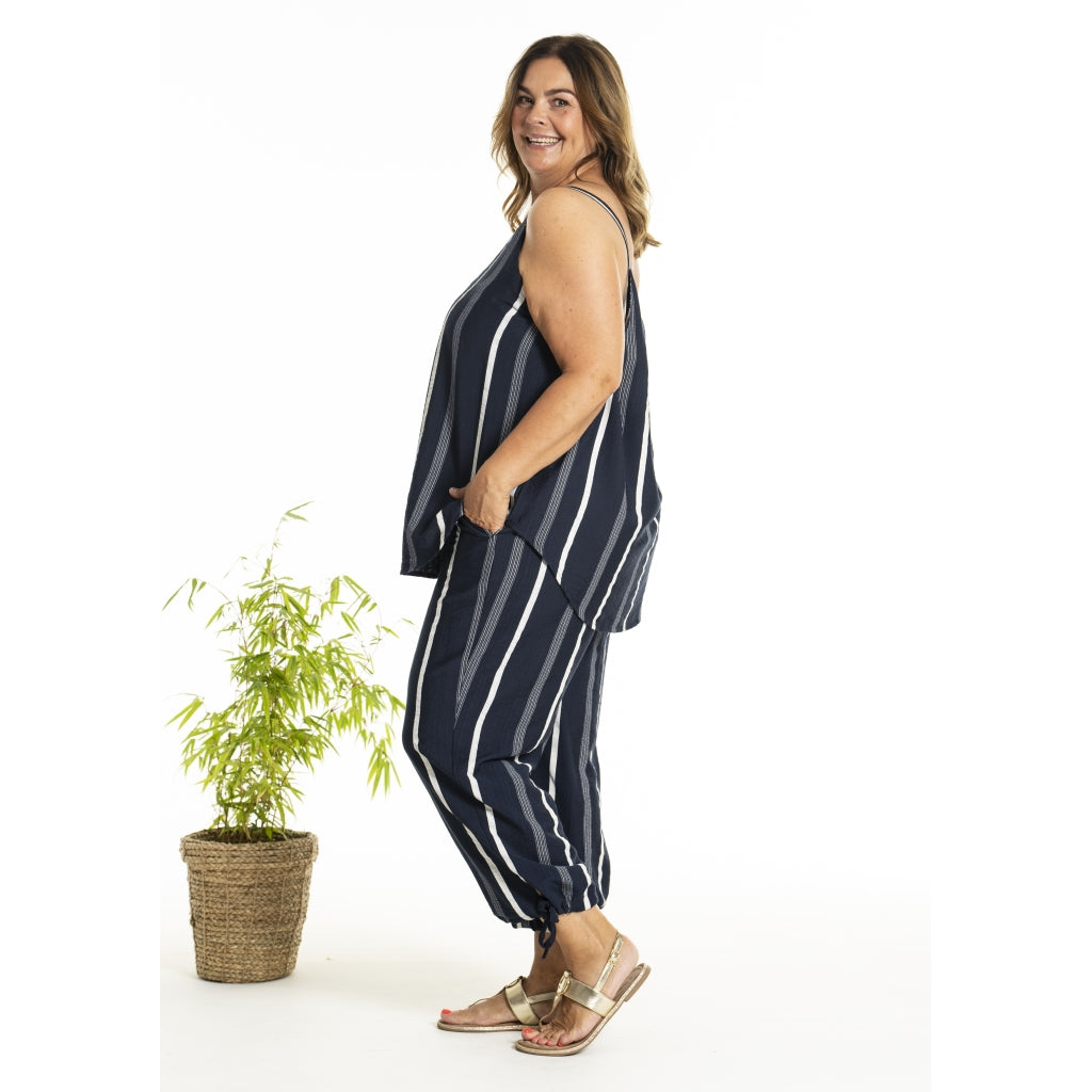Gozzip Woman GKarla Top Top Navy stripe