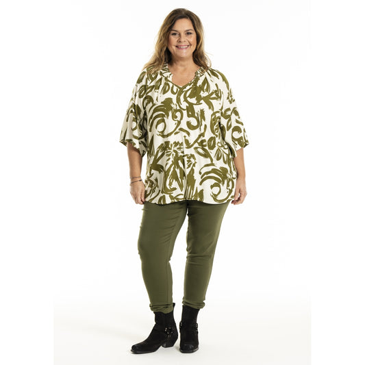 Gozzip Woman GKarna Blouse Blouse Offwhite-olive