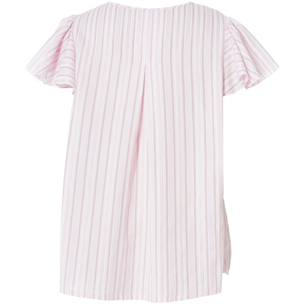 Gozzip Woman GKetti Top Top White with pink stripe