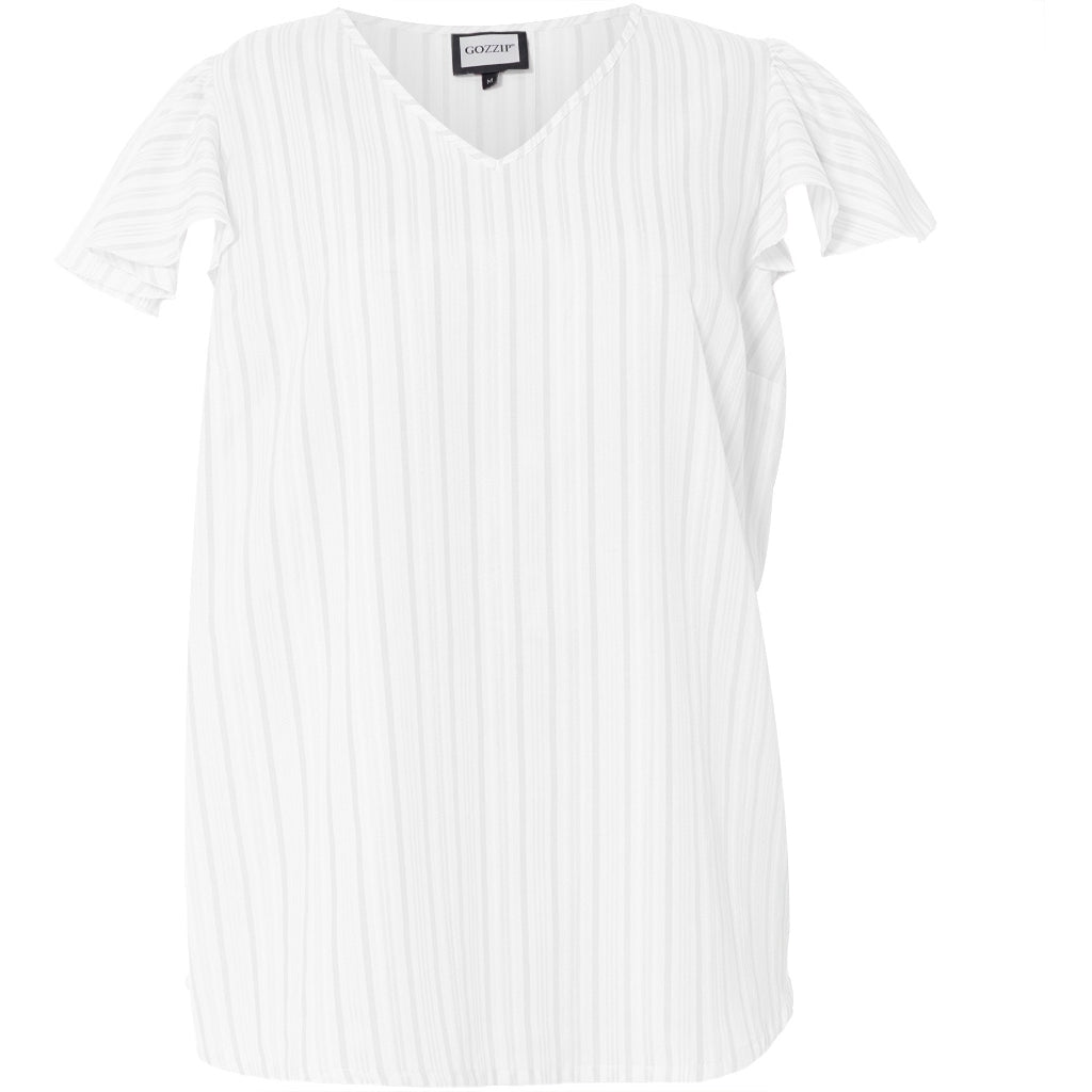 Gozzip Woman GKetti Top Top White with white stripe