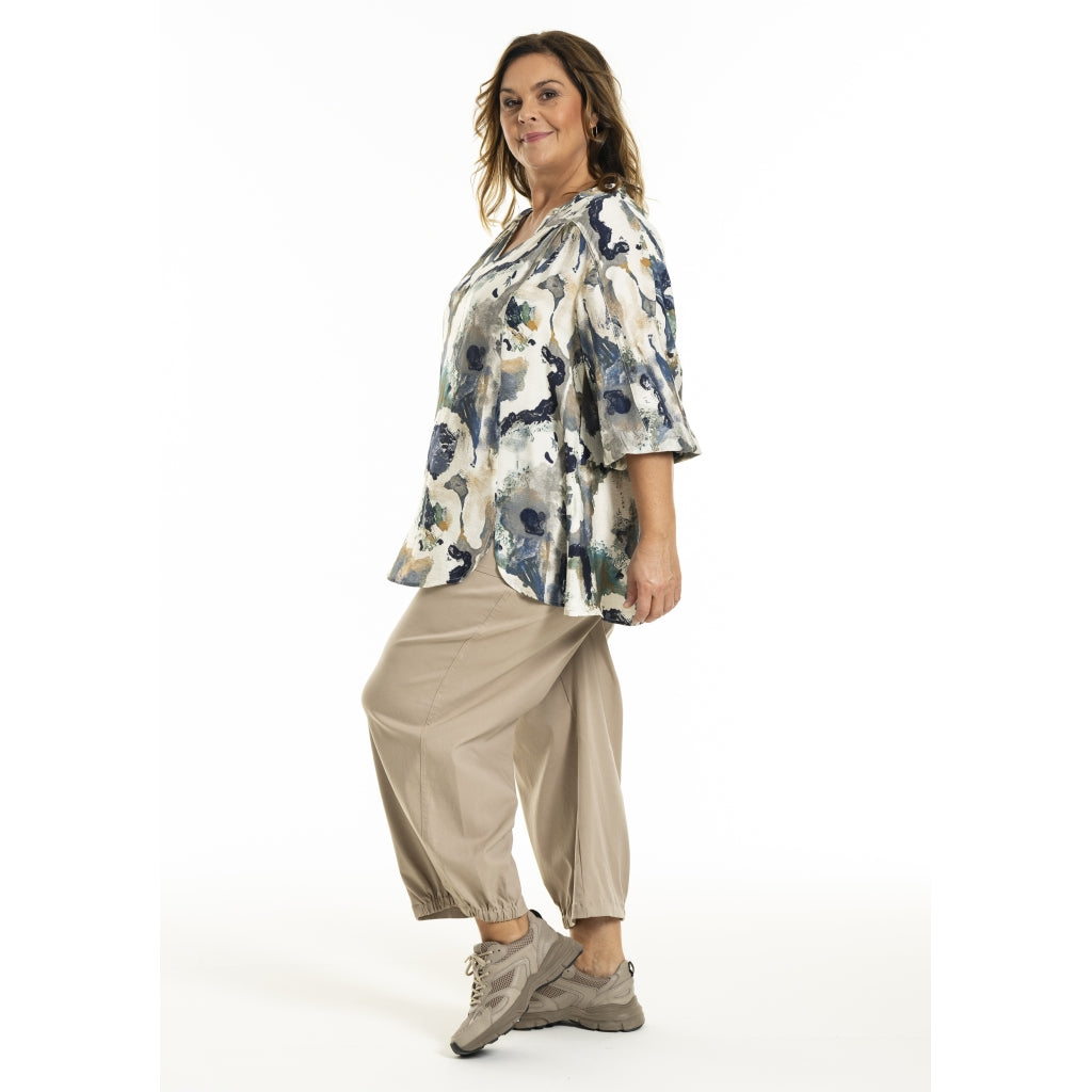 Gozzip Woman GMalina Blouse Blouse Green Print